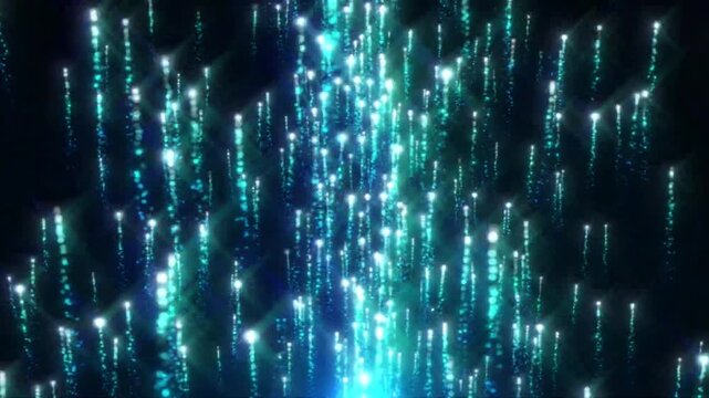 Blue Luxury Awards Background Particle Rain Led Light Wall VJ Loop motion.