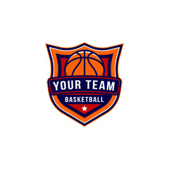basketball badge logo design