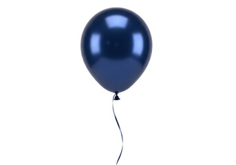 Elegant navy blue balloon isolated PNG, party decoration for birthday celebration and festive events on transparent background