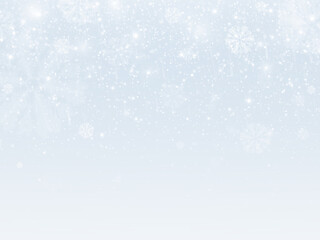 Winter celebration with snowflakes and decorations. Frost, ice, and light create a magical seasonal glow.