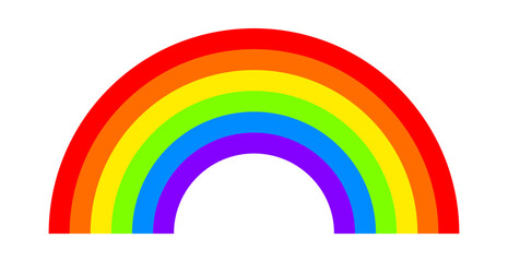 Obraz premium Rainbow Icon on Transparent Background. Colorful. Vector Illustration