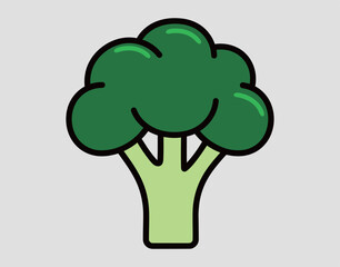 fresh brocoli icon 