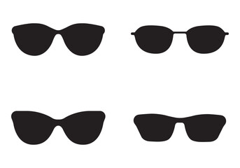 black glasses logo design set