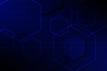 Blue futuristic technology hexagon background digital geometric pattern