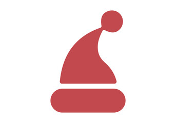 merry christmas and happy new year logo. Merry Christmas set elements colorful with holiday trees cap  gift list vector illustration