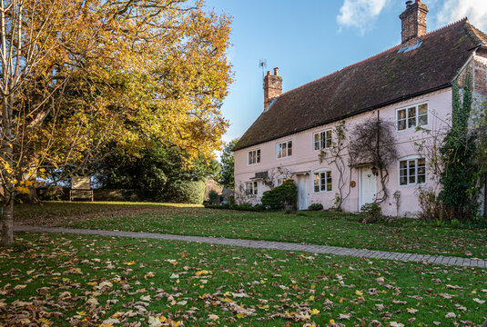 Listed buildings known as the Plestors in front of St Marys church  Selborne, Hampshire, England 