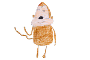 Hand-drawn kid’s sketch of a monkey, playful and imperfect.