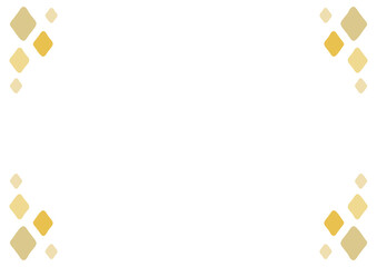 ゴールド系のダイヤモンドパターン飾り枠