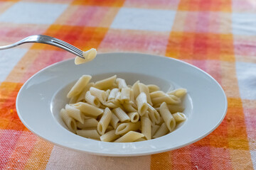 Simple Penne Pasta Dish Ready for Meal