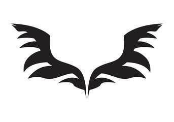 Wings icons set on transparent background. Angel wings icon vector set.