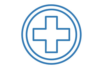 Obraz premium Blue Medical Cross Symbol