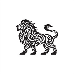Obraz premium Tribal lion tattoo design