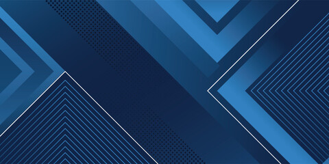 Dynamic fluid blue geometric with hexagon lines gradient background. Vector illustration