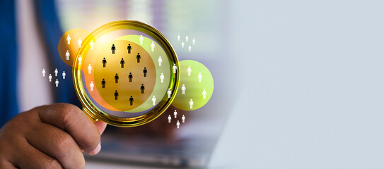 Niche marketing and personalization concept. Marketing segmentation strategy and consumer analysis....