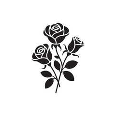 black rose vector illustration. vector eps 10