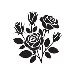 black rose vector illustration. vector eps 10