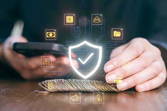 Secure financial transactions with mobile apps and digital protection features