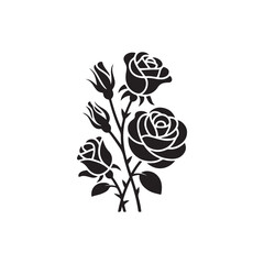 black rose vector illustration. vector eps 10