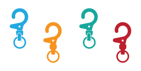 buckle clasp jewelry cartoon. jewellery bag, snap chain, lobster necklace buckle clasp jewelry sign. isolated symbol vector illustration