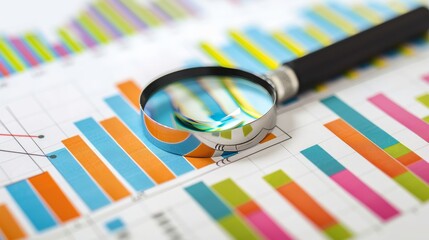Examining financial data an in depth look into economic research with a magnifying glass