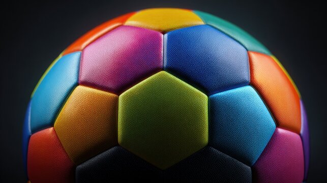 Stunning photo of colorful Modern Soccer Ball.