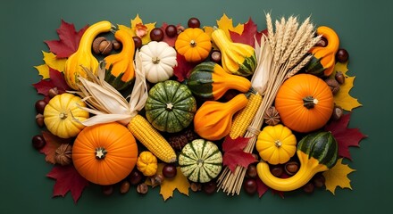 autumn still life with pumpkins