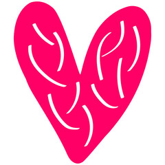 Hand drawn doodle heart sketches, modern icons for love, scrapbooking, print and web design.