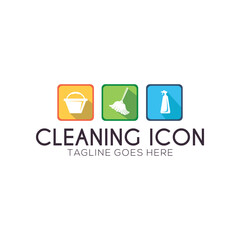 Cleaning service icon collection design