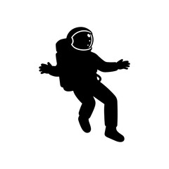 A silhouette of an astronaut floating freely in space, inspired by viral cosmic aesthetics