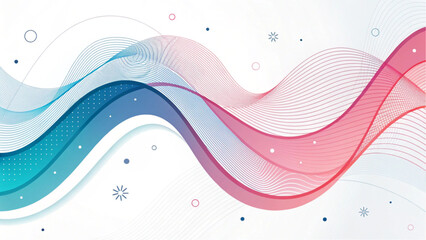 Modern abstract wave design in vibrant blues and pinks, perfect for adding a dynamic and eye-catching element to your website or marketing materials