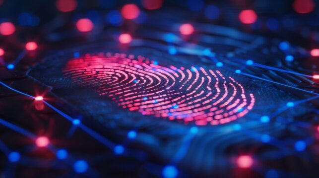 Biometric fingerprint scanner for enhanced cybersecurity and secure access systems - Powered by Adobe
