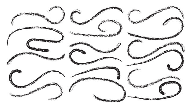 Line brush marker scribble sketch underline. Blue pencil strokes isolated. Crayon or marker scribbles. Brush strokes lines collection. Vector illustrator