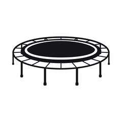 A minimalist fitness trampoline icon for low-impact workouts and exercise routines at home and in gyms.