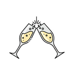 Toasting Champagne Glasses A Celebration of Joy and Festivity.