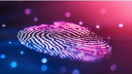 Biometric fingerprint scanner for secure identity access and enhanced cybersecurity protection