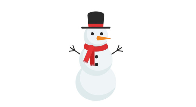 Festive Snowman A Charming Winter Illustration for Holiday Cheer and Seasonal Greetings