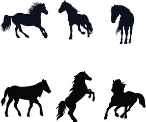 Horse silhouette design 