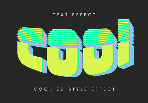 Cool 3D Neon Text Effect