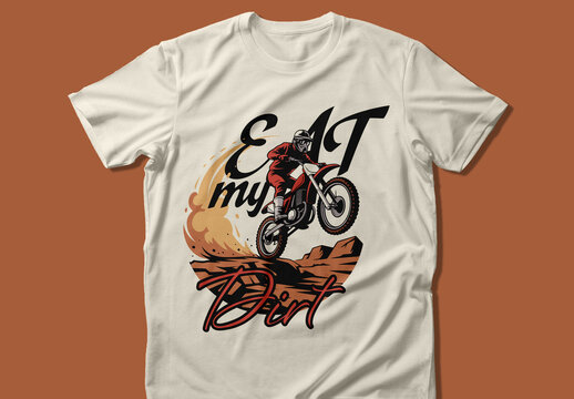Dirt Biking Rider Adventure Tshirt Design Template
