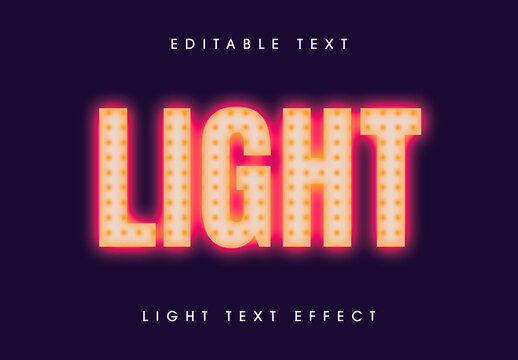 Light Text Effect Mockup Design