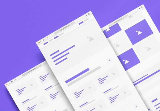 Minimalist Digital Wireframe Layout Template for UX UI Design