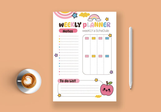 Weekly Planner Design Layout