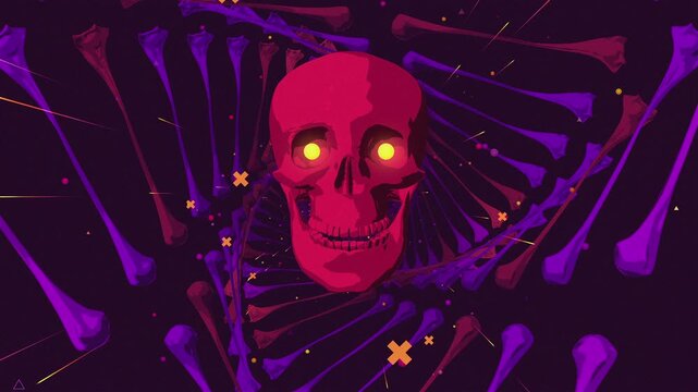 VJ Loop scull - use for vj screens and videobackground