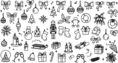 Set of hand drawn arrows in white background