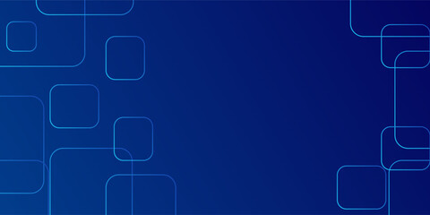 Abstract Blue Background with Geometric Square Line Patterns