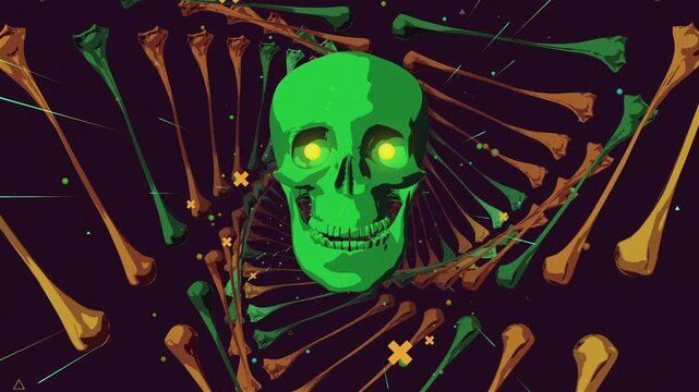 VJ Loop scull - use for vj screens and videobackground