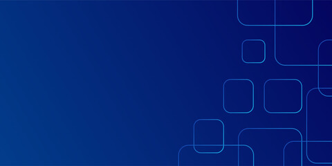 Abstract Blue Background with Geometric Square Line Patterns