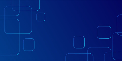 Abstract Blue Background with Geometric Square Line Patterns