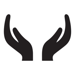 Obraz premium protecting hands icon vector