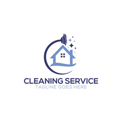 Home cleaning service logo design